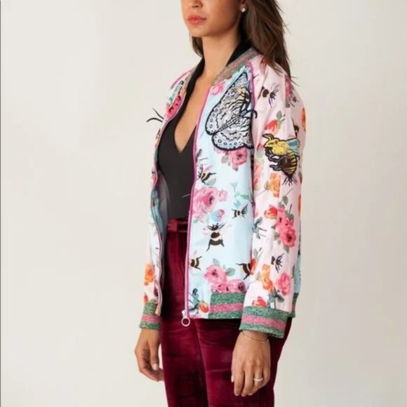 Floral Bomber Jacket - Picture 3 of 3